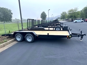 Lowboy car hauler trailer