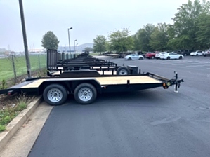 Lowboy car hauler trailer