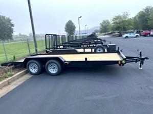 Lowboy car hauler trailer