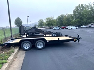 Lowboy car hauler trailer