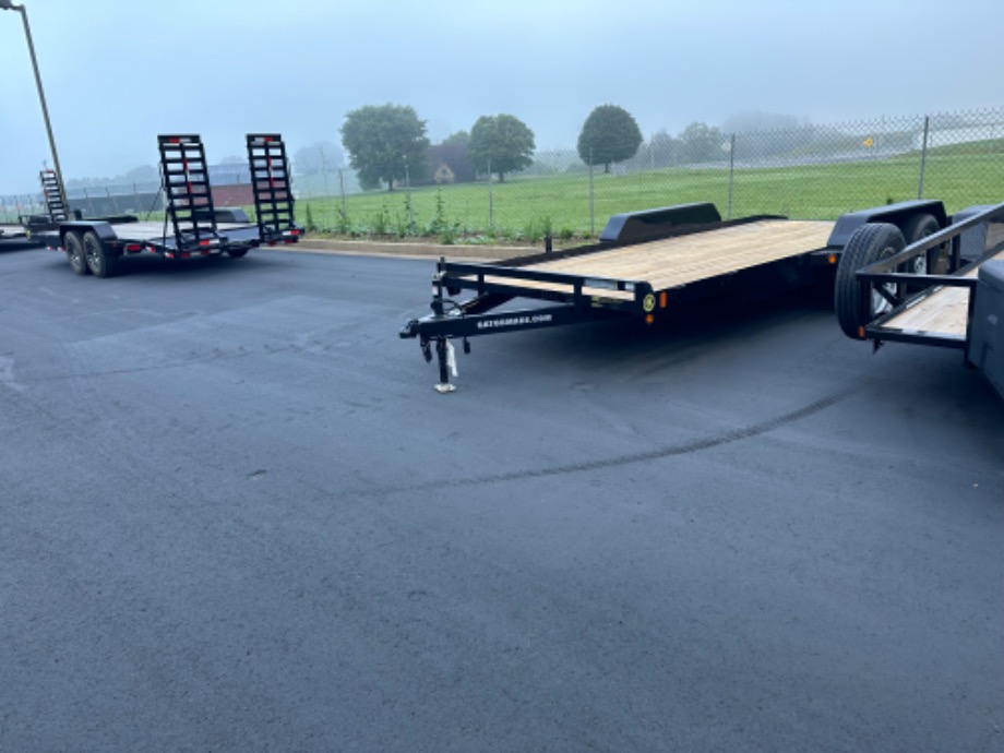 Lowboy car hauler trailer